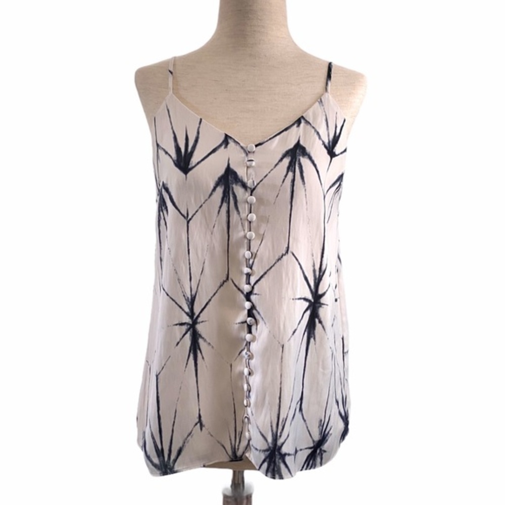 SOLD Summer Spaghetti Strap top White/Blue XS